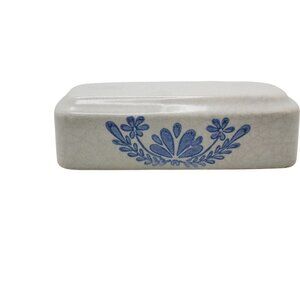 Vintage Platzgraff Blue Floral Stoneware Butter Dish Replacement Lid